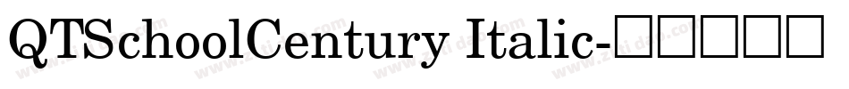 QTSchoolCentury Italic字体转换